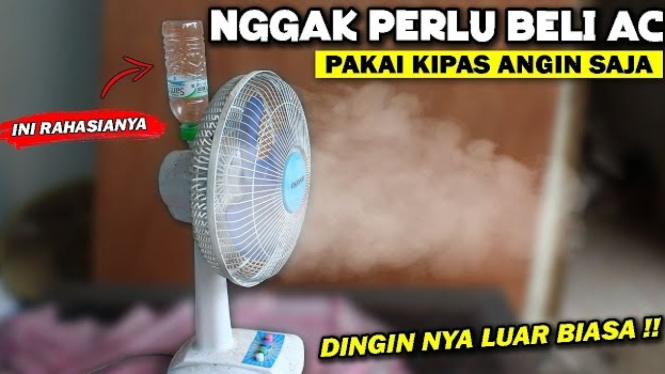 Membuat AC Sendiri dari Kipas Angin dan Botol Bekas
