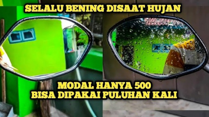Trik Unik Pasta Gigi Bisa Bikin Spion Motor Anti Air Hujan