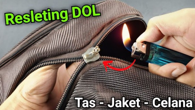 Cara Memperbaiki Resleting Tas