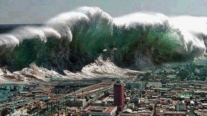Gempa tsunami (ilustrasi)