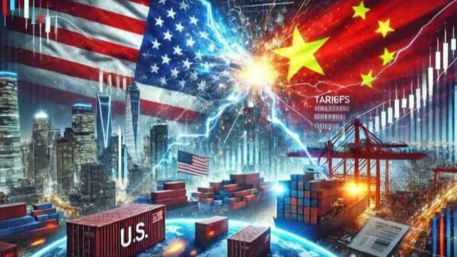Ilustrasi Perang Dagang antara China dan Amerika Serikat