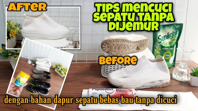 Cara cepat membersihkan sepatu