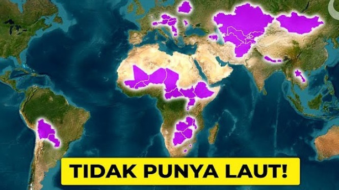 Ilustrasi negara yang tidak punya laut