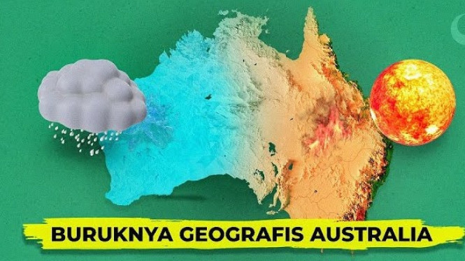 Ilustrasi kondisi geografi Australia