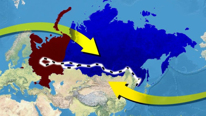 Ilustrasi Rel Kereta Trans Siberia