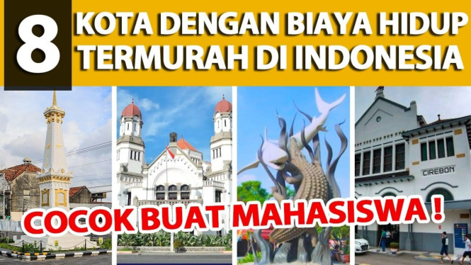 Kota dengan biaya hidup termurah di Indonesia