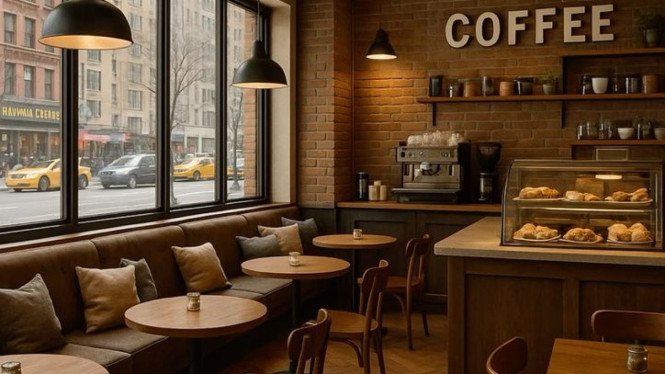 Ilustrasi cafe instagramable