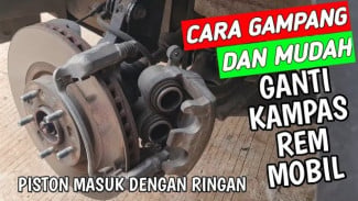 Cara Mengganti Kampas Rem Mobil di Rumah, Dorong Piston Pakai Alat Sederhana