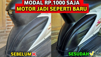Modal Cuma 10 Ribu, Tips MembersihkanBody Motor Kusam Jadi Hitam dan Mengkilap Lagi