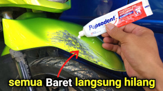 Trik Murah Menghilangkan Baret Selebor Motor Cuma Pakai Bahan Rumah Tangga