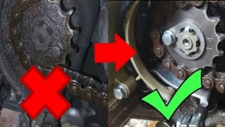 Cara Ampuh Bersihkan Kerak Oli Gir Motor Pakai Sabun Colek dan Pertalite