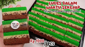 Bolu Kukus Tiga Lapis Warna Warni Super Lembut,  Dijamin Langsung Berhasil Buat Jualan Per Potong atau Loyang
