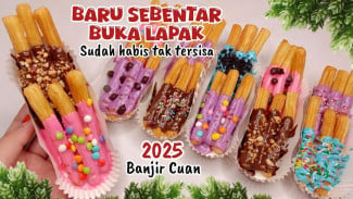 Churros Warna-Warni Disukai Anak-Anak, Modal Tepung Terigu Langsung Dapat Untung Banyak