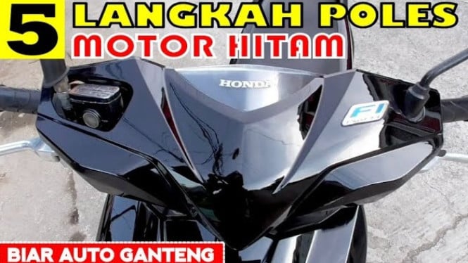Cara Poles Motor Hitam
