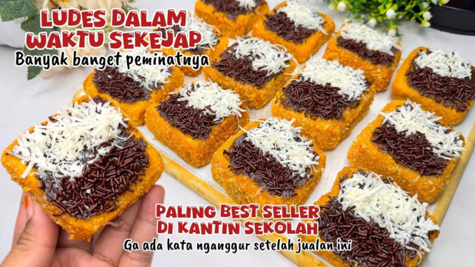 Roti Tawar Sisa Disulap Jadi Camilan Crispy, Dijual 2 Ribuan Langsung Ludes