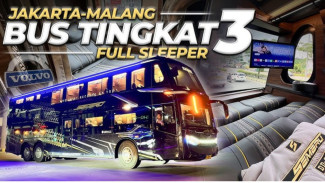 Bus Sleeper Volvo B11R dari PO Semeru, Bus Tingkat 3 Mewah dengan Fitur Setara Pesawat
