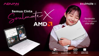 Advan Soulmate X Resmi Dirilis, Laptop Stylish Rp2 Jutaan yang Pas untuk Pelajar