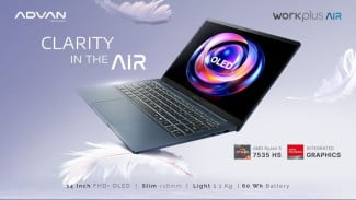 ADVAN Workplus Air Punya Layar OLED dan Performa Ryzen 5, Harganya Cuma Segini