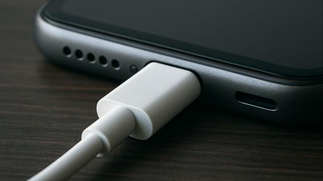 Ilustrasi port charger HP