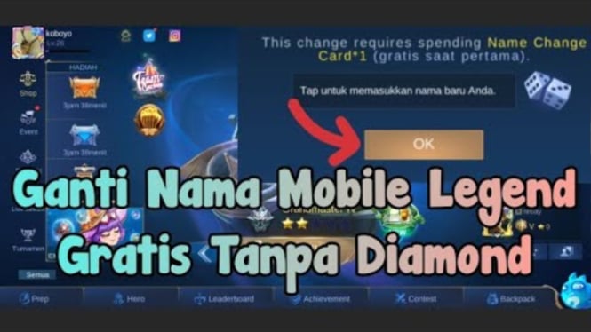 Trik Hemat Ganti Nama di Mobile Legends dengan dan Tanpa Diamond!