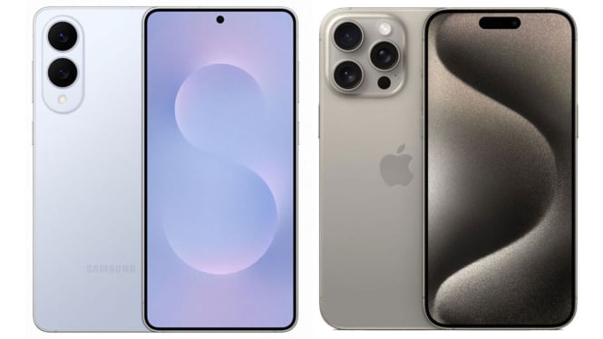 Samsung Galaxy S25 Edge dan iPhone 15 Pro Max