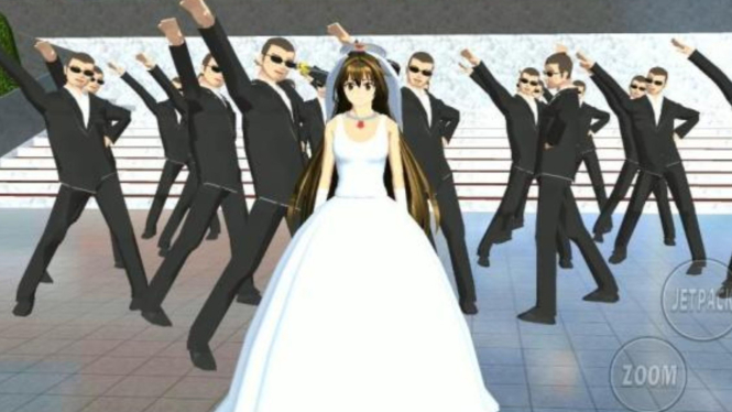 Menikah dengan Karakter Misterius di Sakura School Simulator