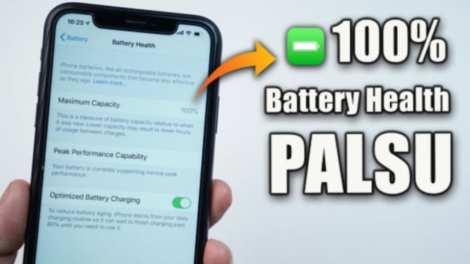 Battery Health iPhone suntikan alias palsu