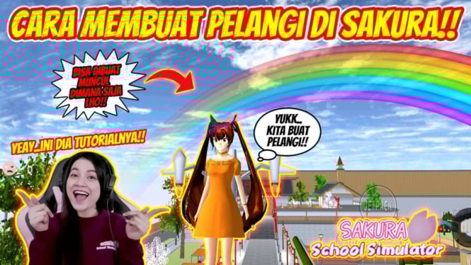 Cara Memunculkan Efek Pelangi di Sakura School Simulator