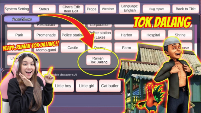 Cara Main ke Rumah Tok Dalang di Sakura School Simulator