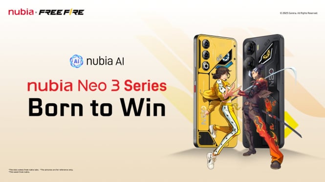 Karakter ikonik Free Fire, Kelly dan Hayato, di Nubia Neo 3.