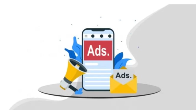 ilustrasi HP sering muncul iklan