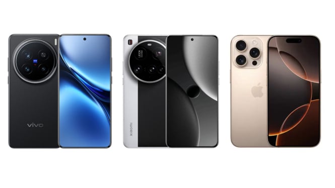 Vivo X200 Pro, Xiaomi 15 Ultra dan iPhone 16 Pro