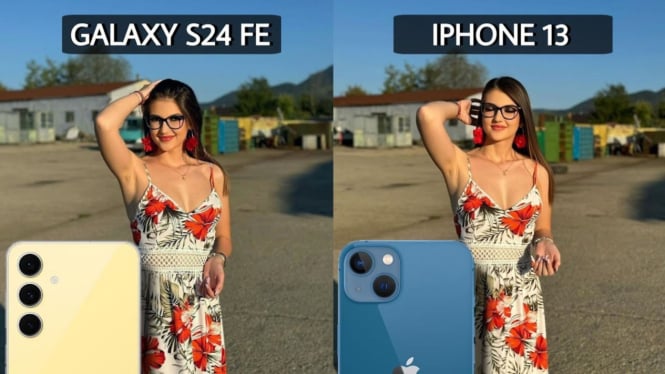Kamera iPhone 13 dan Samsung Galaxy S24 FE