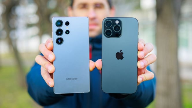 iPhone 16 Pro dan Samsung Galaxy S25 Ultra