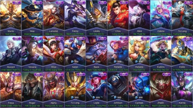 Kumpulan skin epic di Mobile Legends