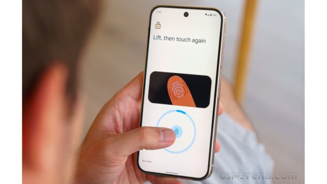 Google Pixel 9 Pro XL dengan pemindai sidik jari ultrasonik