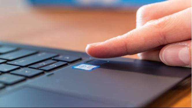 Ilustrasi fingerprint laptop