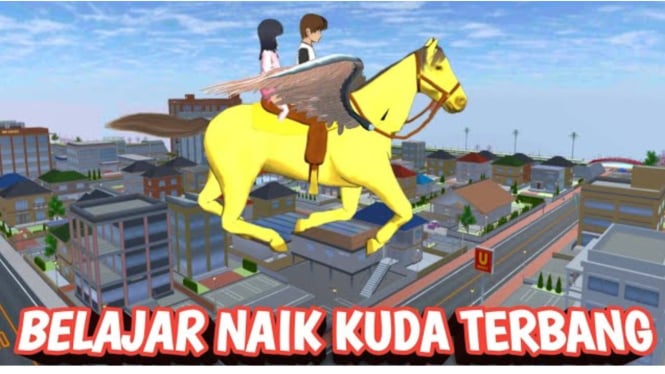 Kuda Terbang Sakura School Simulator