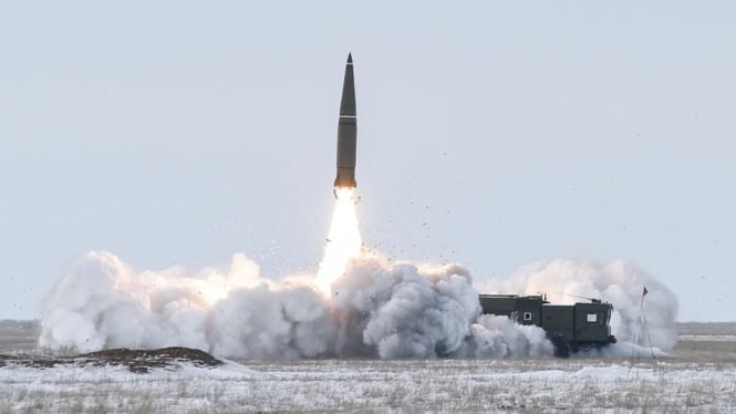 Rudal balistik nuklir 9K720 Iskander-M militer Rusia