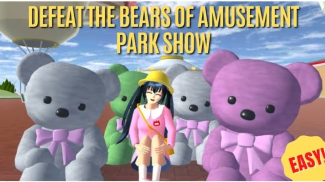 Beruang di Sakura School Simulator