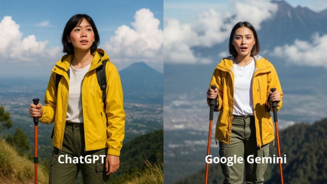 Perbandingan gambar ChatGPT dan Gemini