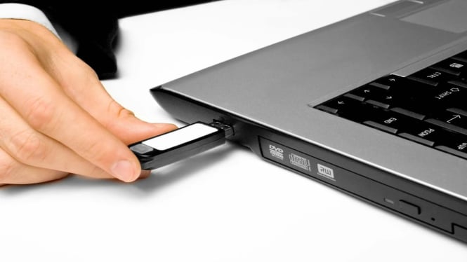 Ilutrasi Flashdisk Laptop
