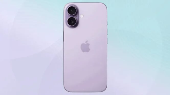 Ilustrasi iPhone 17 warna lavender