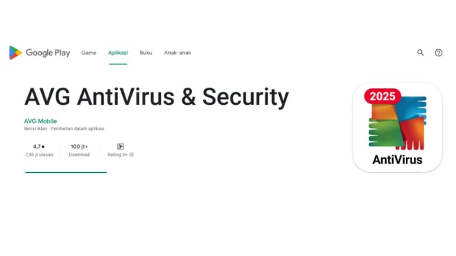 Aplikasi Antivirus AVG di smartphone