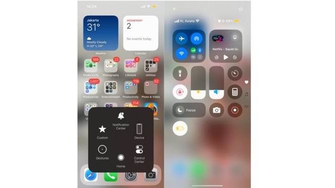 Control Center iPhone