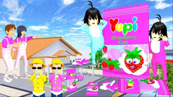 Rumah Yupi di Game Sakura School Simulator