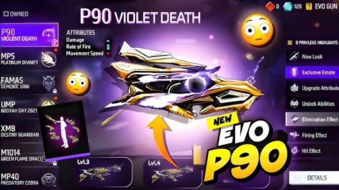 P90 EVO Gun: Gilded Corrosion