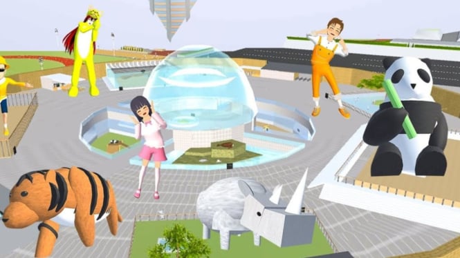 Kebun Binatang di Sakura School Simulator