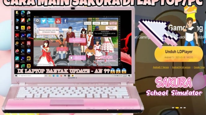 Cara Download Sakura School Simulator di Laptop dan PC