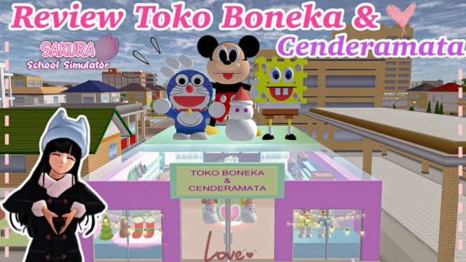 Toko Boneka dan Souvenir Lucu di Sakura School Simulator